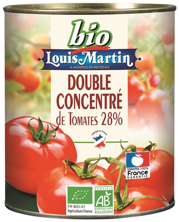 Tomates concentrées 28% Bio - LOUIS MARTIN - Boite 4/4