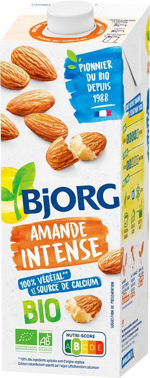 Lait d'amande intense en calcium Bio - BJORG - Carton de 12 briques