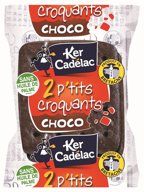 P'tit croquant chocolat - KER CADELAC - Carton de 280 sachets