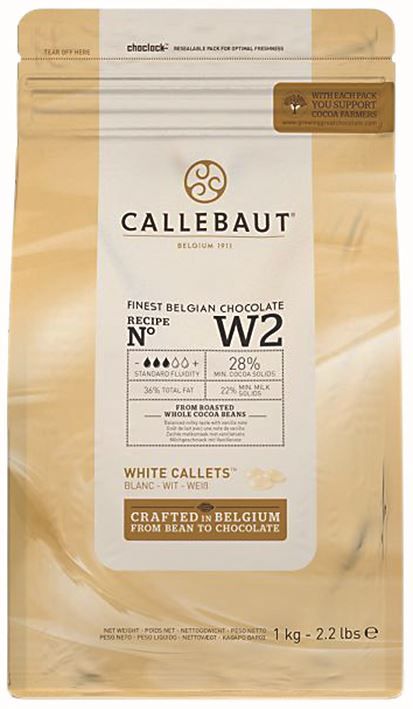 Chocolat blanc 28% en palet - CALLEBAUT - Sachet de 1 kg