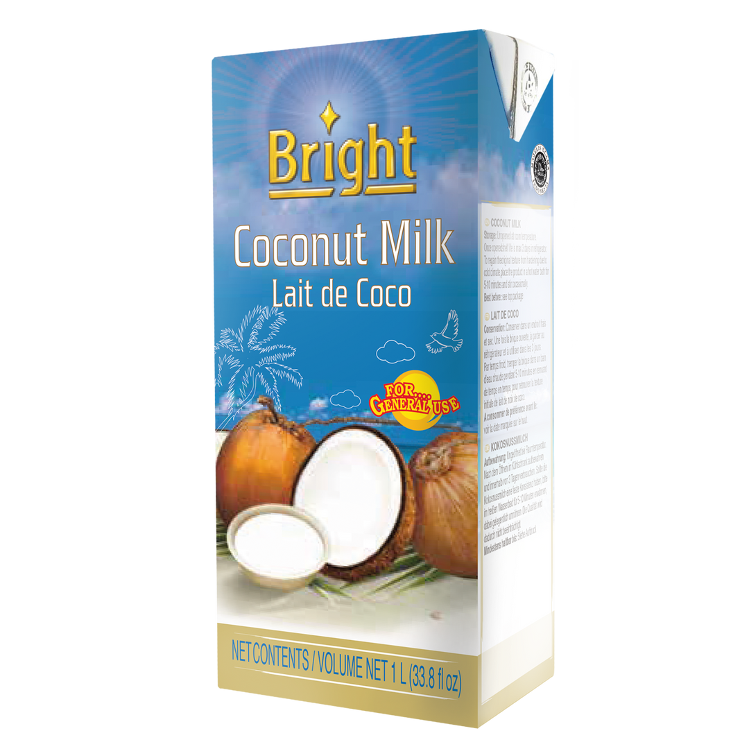 Lait de coco - BRIGHT - Brique de 1 L