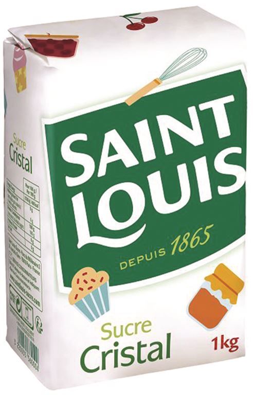 Sucre cristal - SAINT LOUIS - Carton de 5 sacs