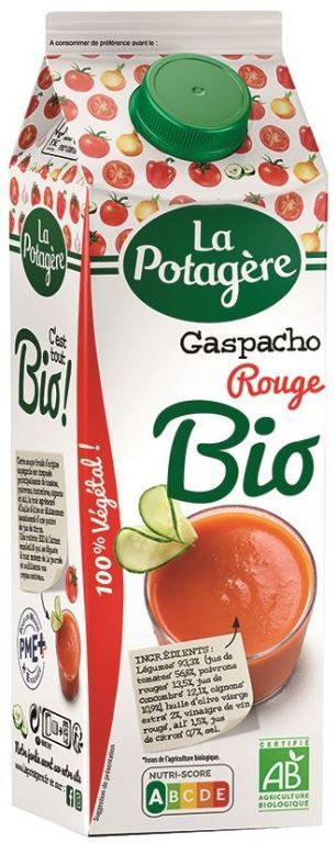 Gaspacho rouge Bio - LA POTAGERE - Carton de 6 briques