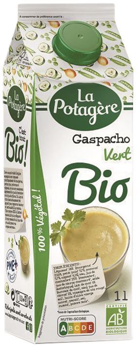 Gaspacho vert Bio - LA POTAGERE - Carton de 6 briques