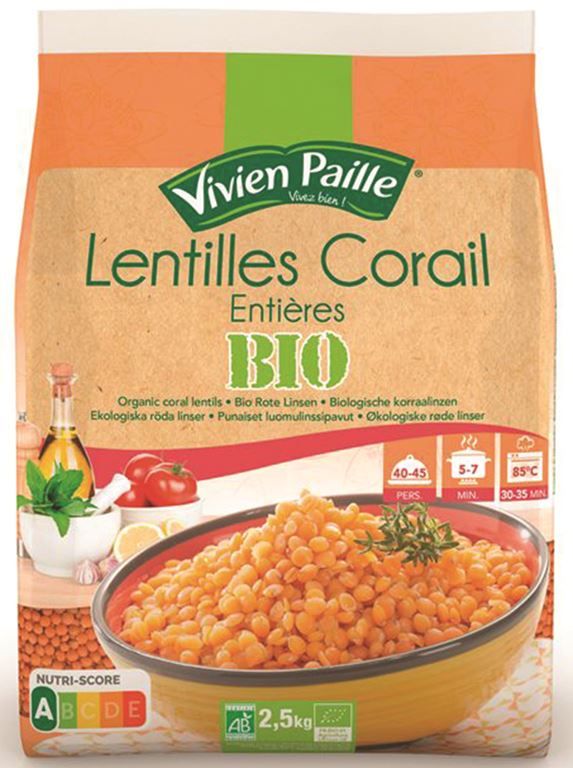 Lentilles corail Bio - VIVIEN PAILLE - Sac de 2,5 kg