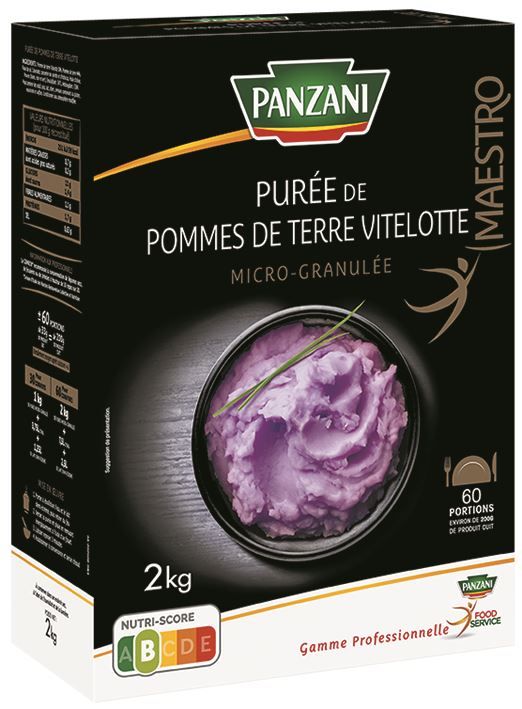 Purée micro-granulé de pommes de terre vitelotte - PANZANI SOLUTIONS - Carton de 2 kg