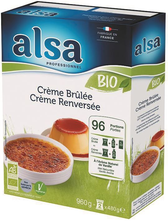 Crème brûlée et crème renversée Bio - ALSA - Boite de 960 g