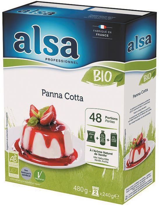 Préparation pour panna cotta Bio - ALSA - Boite de 480 g