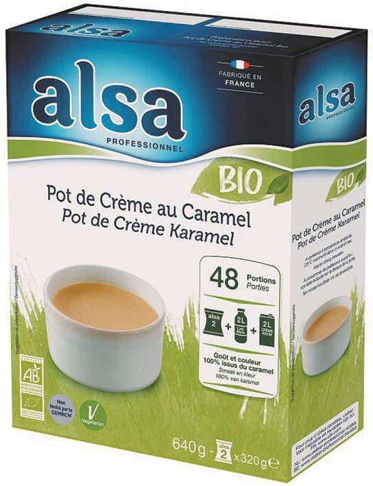 Pot de crème saveur caramel Bio - ALSA - Boite de 640 g