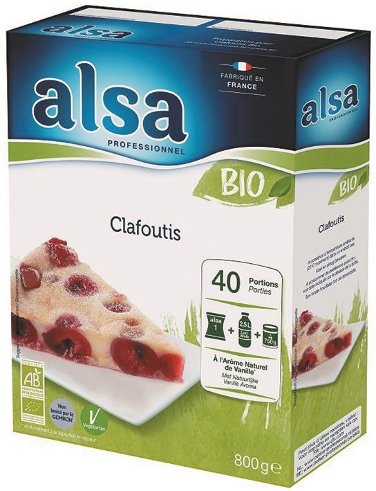 Préparation pour clafoutis Bio - ALSA - Boite de 800 g