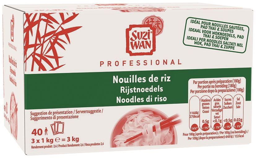 Nouilles de riz - SUZI WAN - Carton de 3 kg