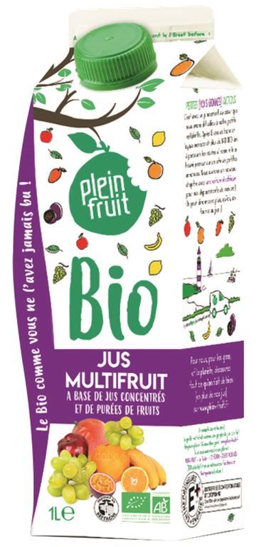 Jus multifruits Bio - PLEIN FRUIT - Carton de 6 briques