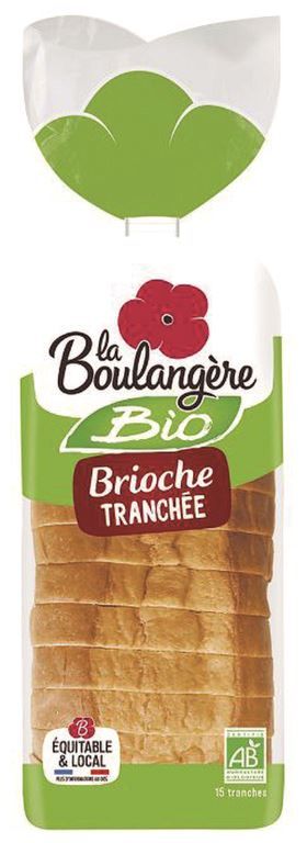 Brioche tranchée Bio - LA BOULANGERE - Carton de 7 paquets