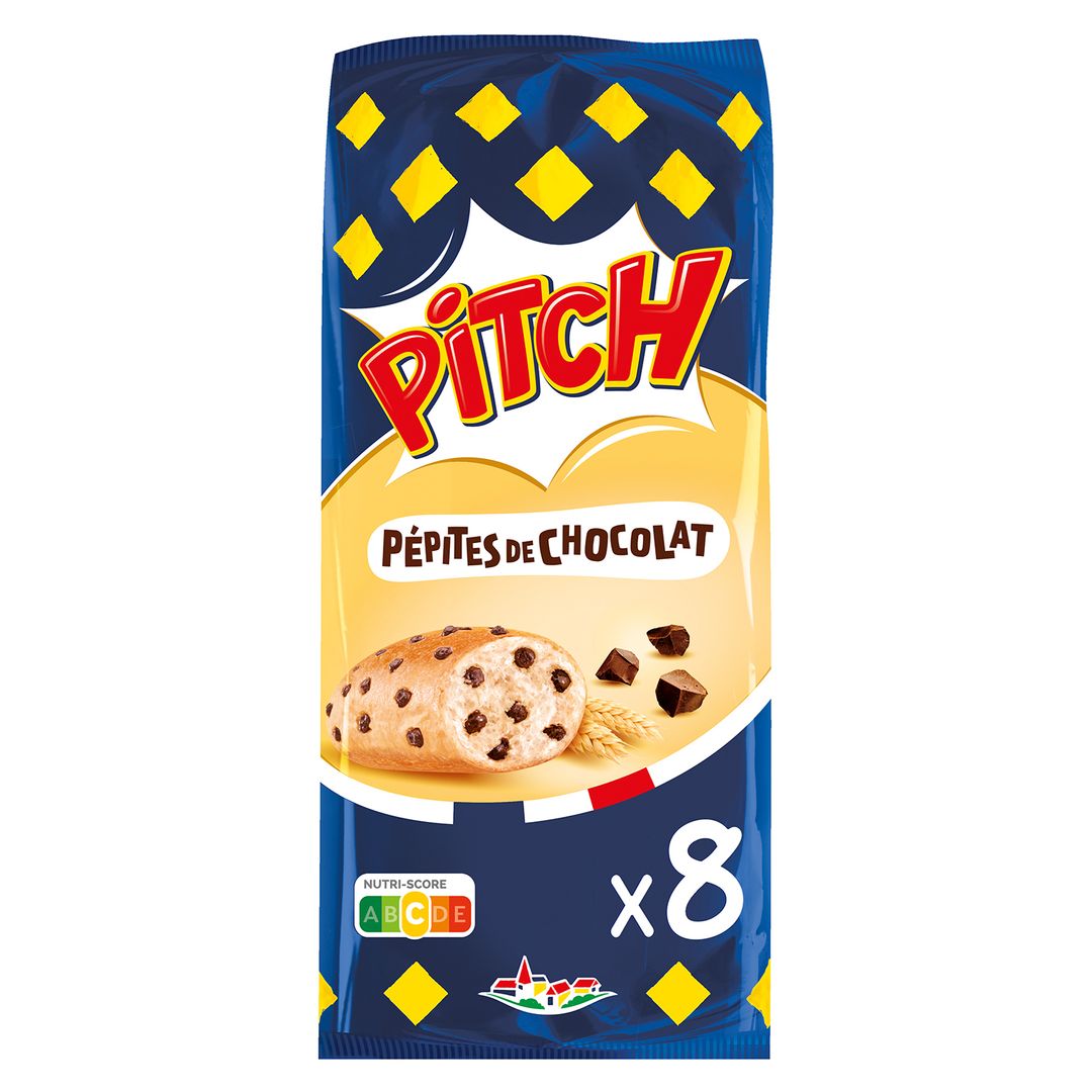 Brioches aux pépites de chocolat Pitch X8 - PITCH - Carton de 8 paquets