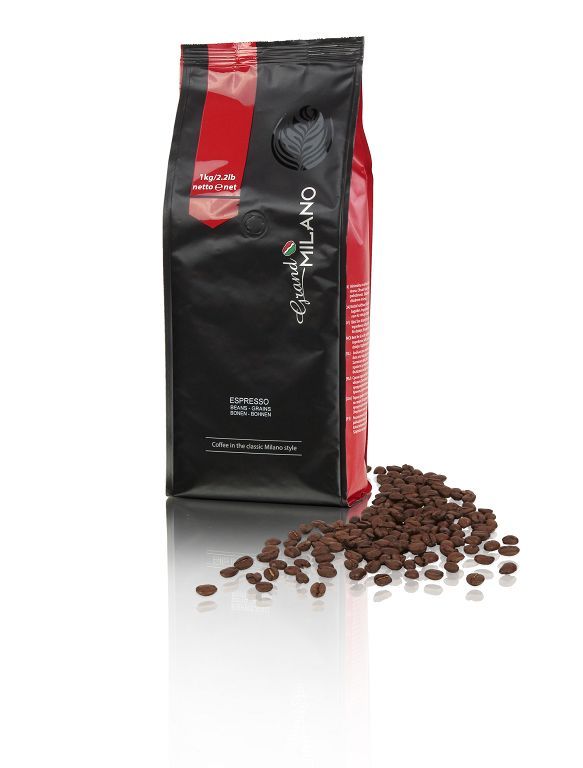 Café grain 95% arabica 5% robusta - GRAND MILANO - Paquet de 1 kg