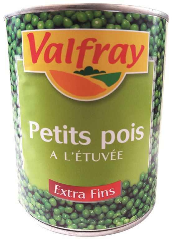 Petits pois extra fins étuvé - VALFRAY - Boite 4/4