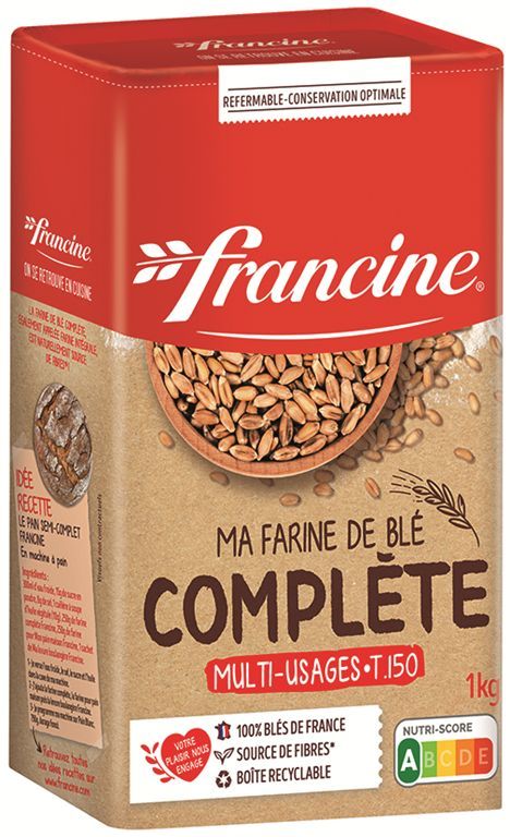 Farine complète T50 - FRANCINE - Boite de 1 kg