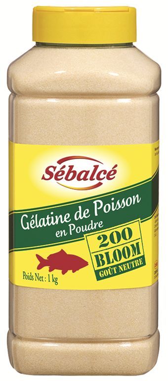 Gélatine de poisson en poudre - SEBALCE - Pot de 1 kg