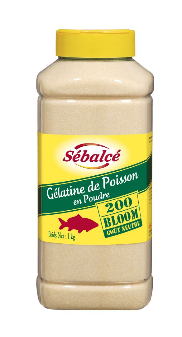 Gélatine de poisson en poudre - SEBALCE - Pot de 1 kg