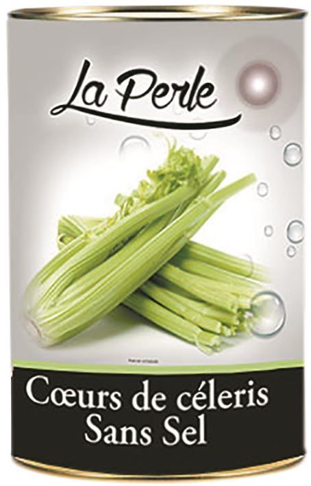 Coeurs de céleri sans sel ajouté - LA PERLE - Boite 5/1