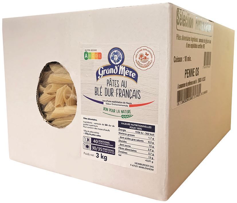 Penne HVE - GRAND'MERE - Carton de 3 kg