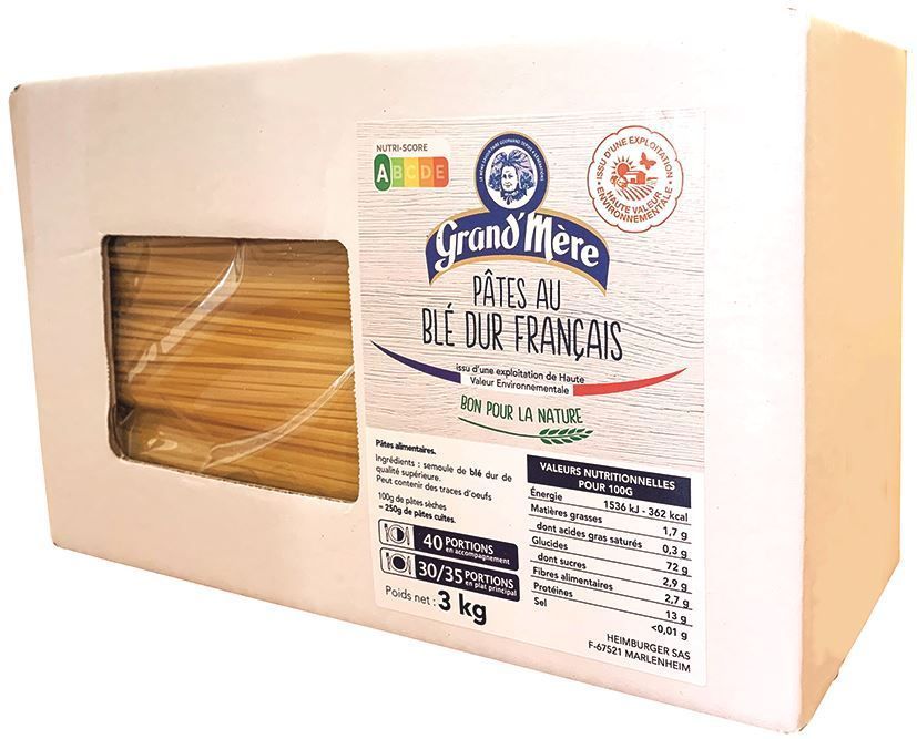 Spaghetti HVE - GRAND'MERE - Carton de 3 kg