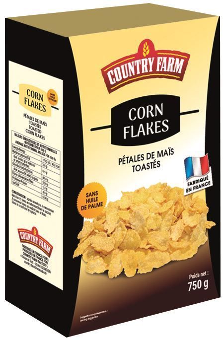 Corn flakes - COUNTRY FARM - Boite de 750 g