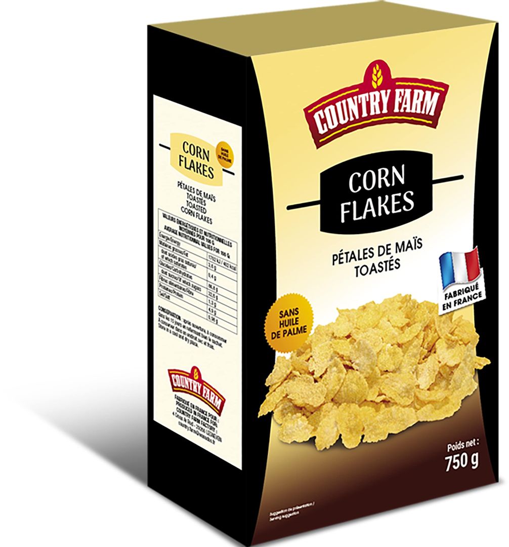 Corn flakes - COUNTRY FARM - Boite de 750 g