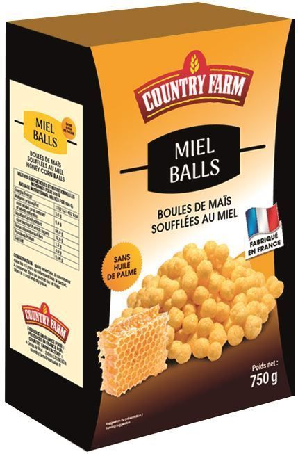 Miel Balls - COUNTRY FARM - Boîte de 750 g