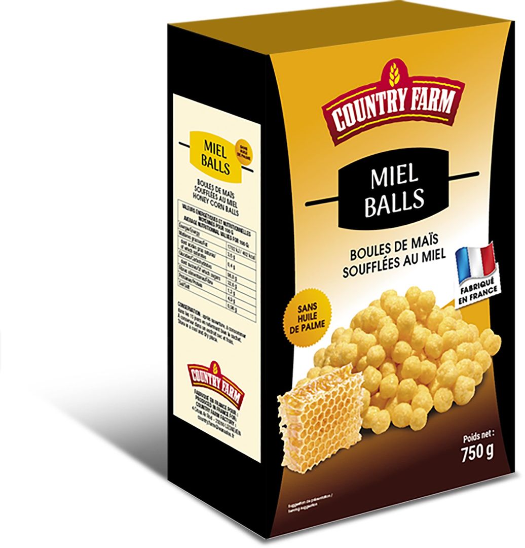 Miel Balls - COUNTRY FARM - Boîte de 750 g