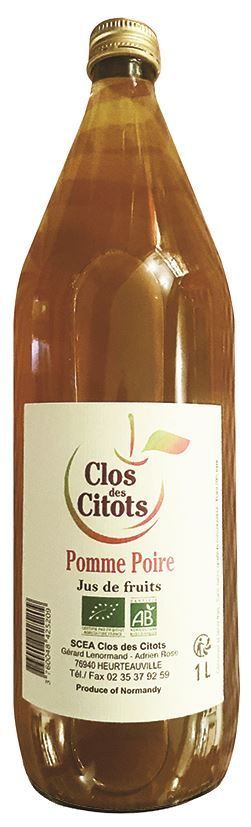 Jus de pomme et poire Bio - CLOS DES CITOTS LOCAL 76 - Carton de 6 bouteilles