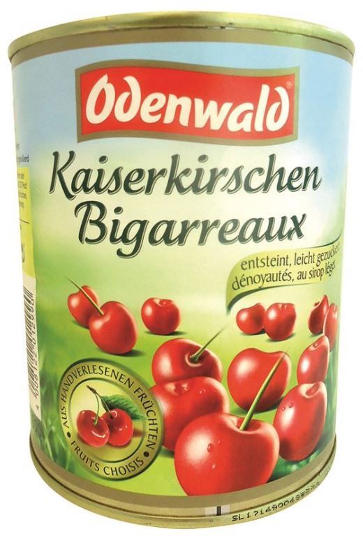 Bigarreaux dénoyautés préservés au sirop léger - ODENWALD - Boite 4/4