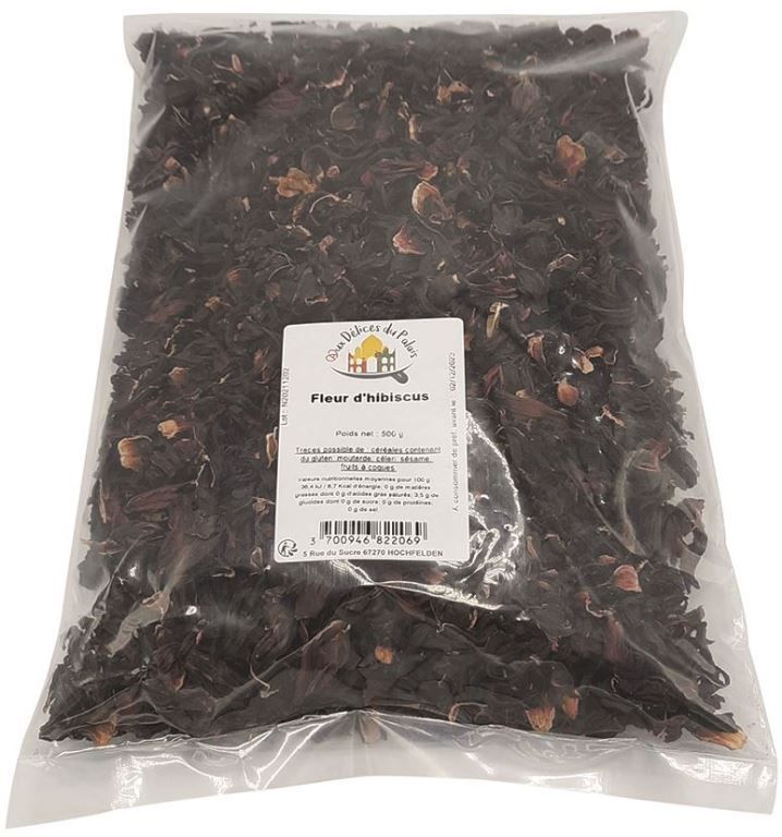 Fleur d'hibiscus - DELICES DU PALAIS - Sachet de 500g