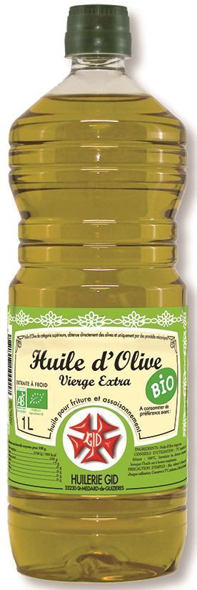 Huile d'olive vierge Bio - GID - Bouteille de 1L