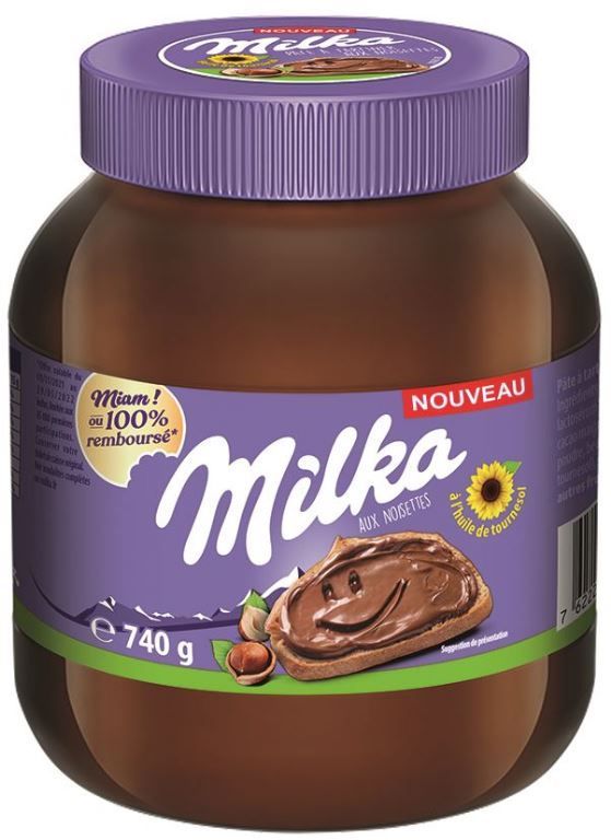 Pâte à tartiner aux noisettes - MILKA - Pot de 740g