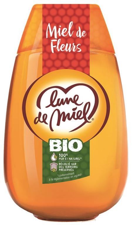 Miel de fleurs liquide Bio - LUNE DE MIEL - Flacon de 500 g