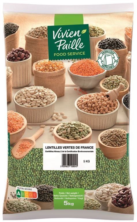 Lentilles vertes CE2 - VIVIEN PAILLE - Sac de 5 kg