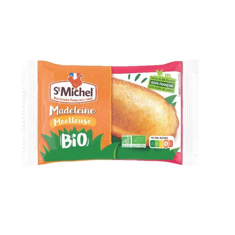 Madeleine aux oeufs frais Bio - ST MICHEL - Carton de 100 sachets