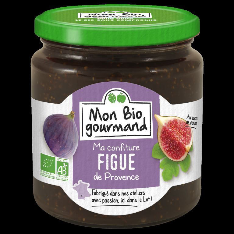 Confiture de figue de Provence Bio - MON BIO GOURMAND - Pot de 340 g