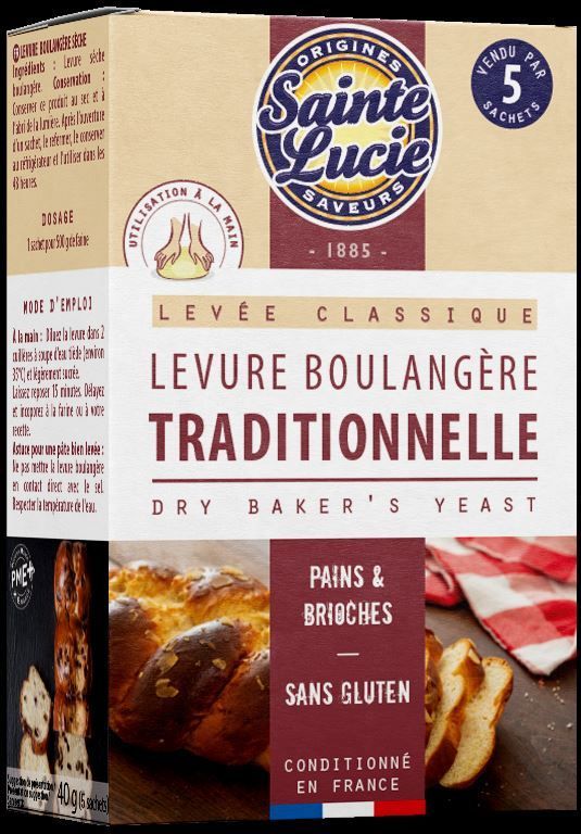 Levure boulangère - SAINTE LUCIE - Paquet de 5 sachets