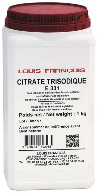 Citrate Trisodique - LOUIS FRANCOIS - Boite de 1kg
