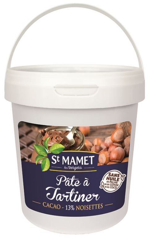 Pâte à tartiner aux noisettes - ST MAMET - Seau de 1 kg