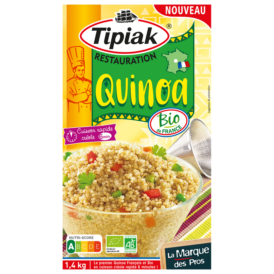 Quinoa blanc français Bio - TIPIAK® RESTAURATION - Boite de 1.4 kg