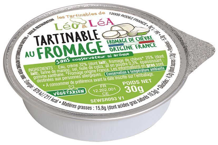 Tartinable fromage - SOULIE - Carton de 144 coupelles