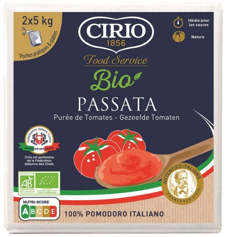 Purée de tomates Bio - CIRIO - Carton de 10 kg