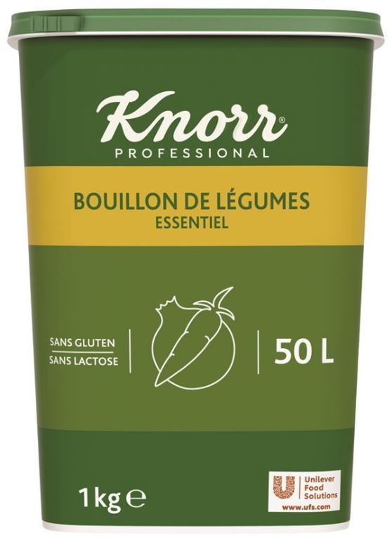 Bouillon de légumes déshydraté - KNORR ESSENTIEL - Boite de 1 kg