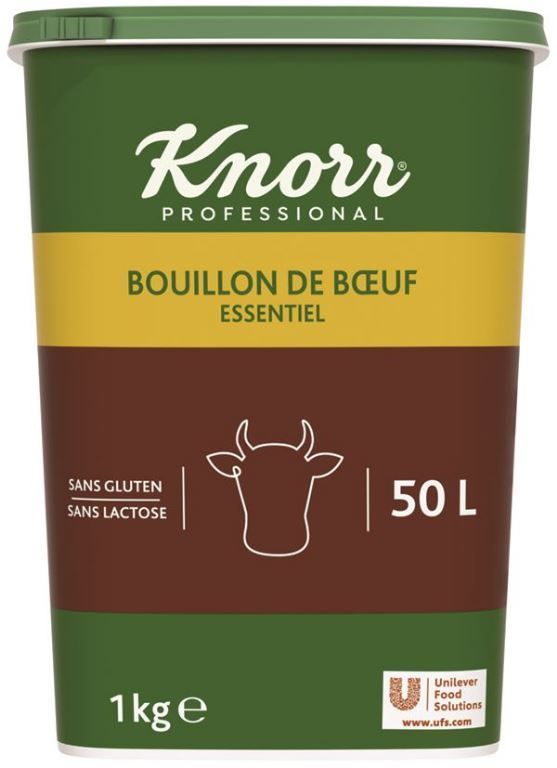 Bouillon de boeuf déshydraté - KNORR ESSENTIEL - Boite de 1 kg