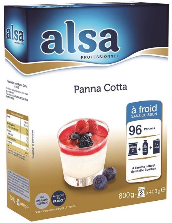 Panna cotta à froid - ALSA - Boite de 800 g