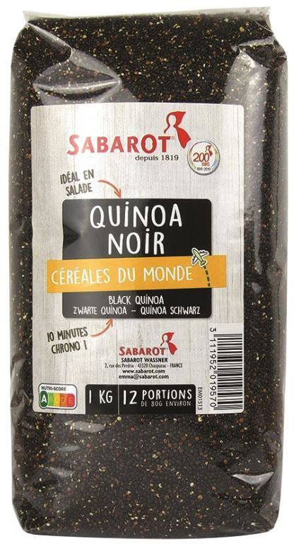 Quinoa noir - SABAROT - Sachet de 1 kg