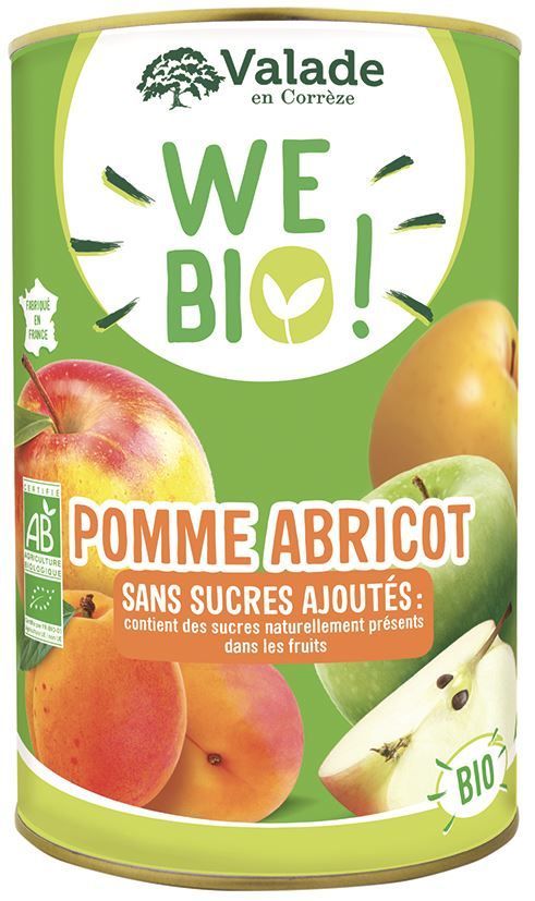 Purée de pommes abricots Bio - WE BIO - Boite 5/1
